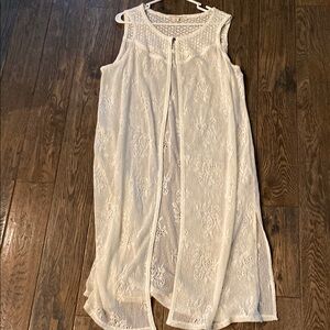 Crochet and Lace Duster Vest